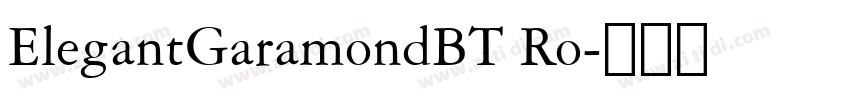 ElegantGaramondBT Ro字体转换